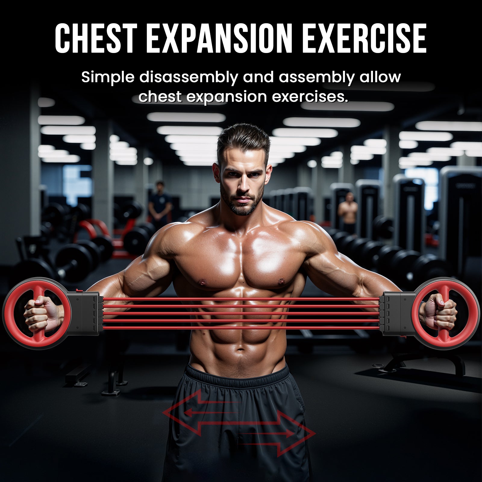 Akluer 3-in-1 Adjustable Arm Trainer & Chest Expander