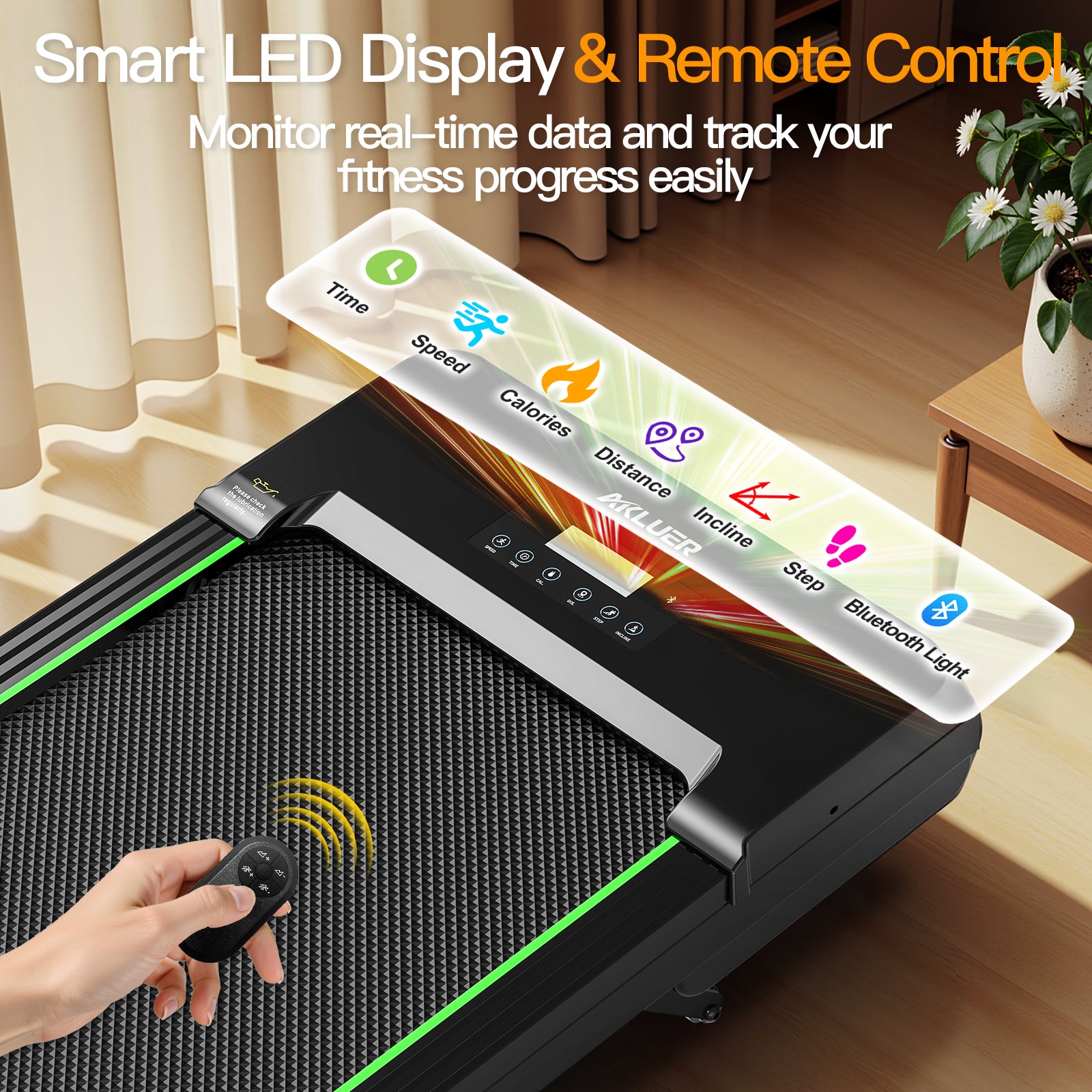 Akluer TW140L 12% Auto Incline Under Desk Treadmill