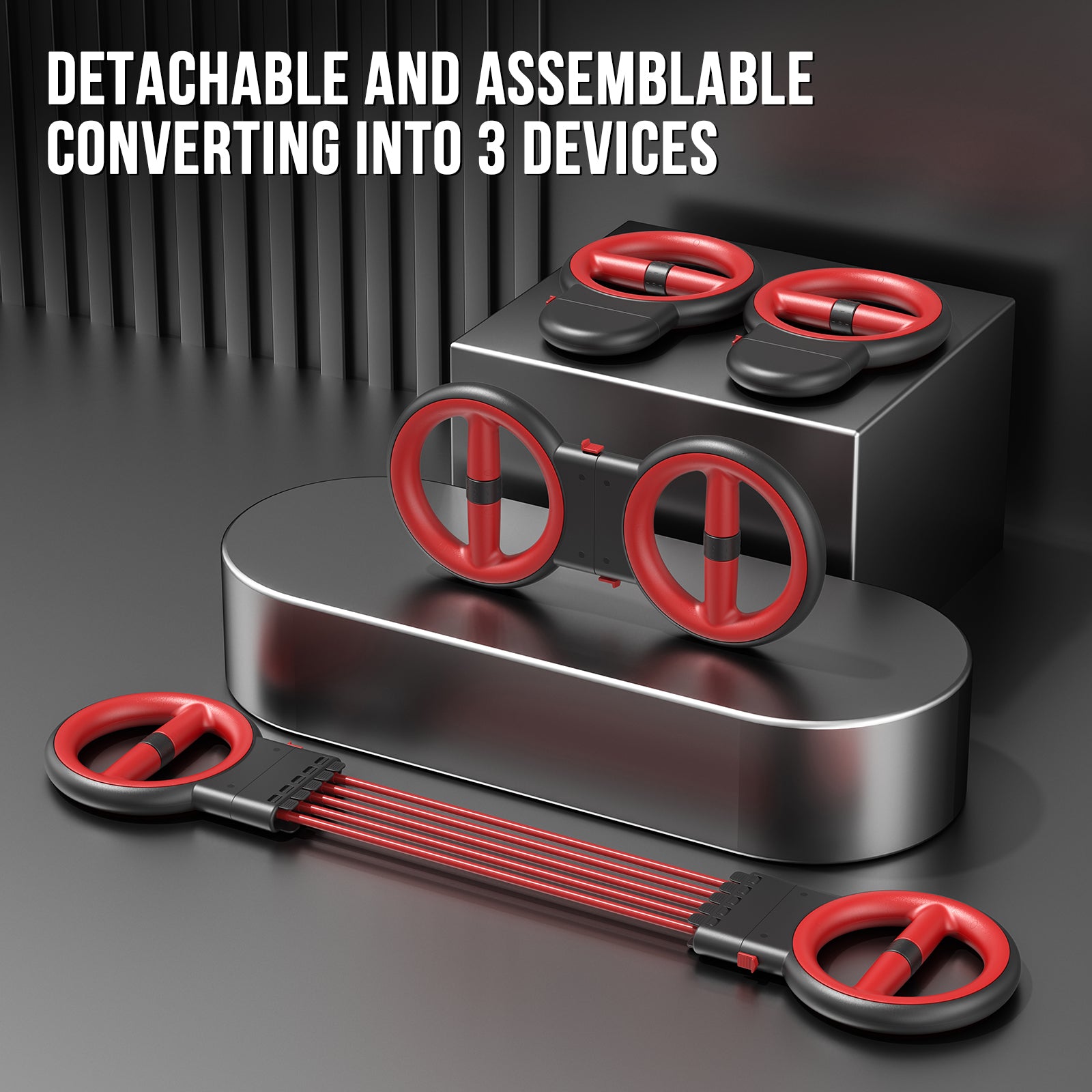 Akluer 3-in-1 Adjustable Arm Trainer & Chest Expander