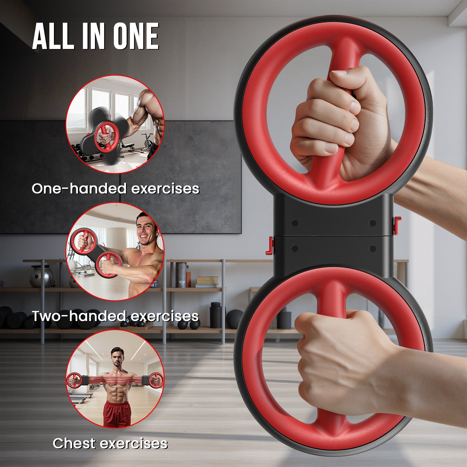 Akluer 3-in-1 Adjustable Arm Trainer & Chest Expander