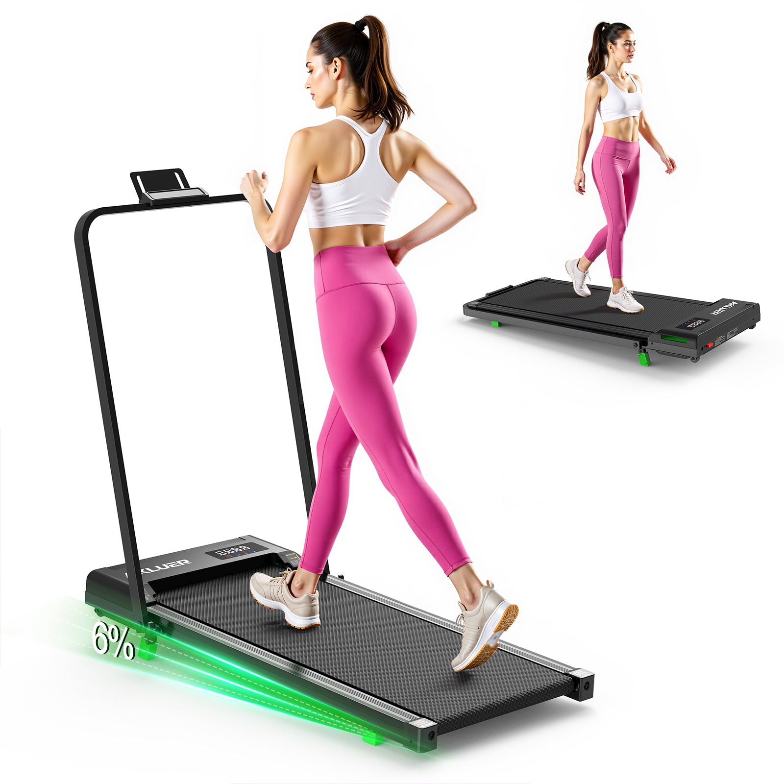AKLUER H03 Foldable Treadmill with Handrail