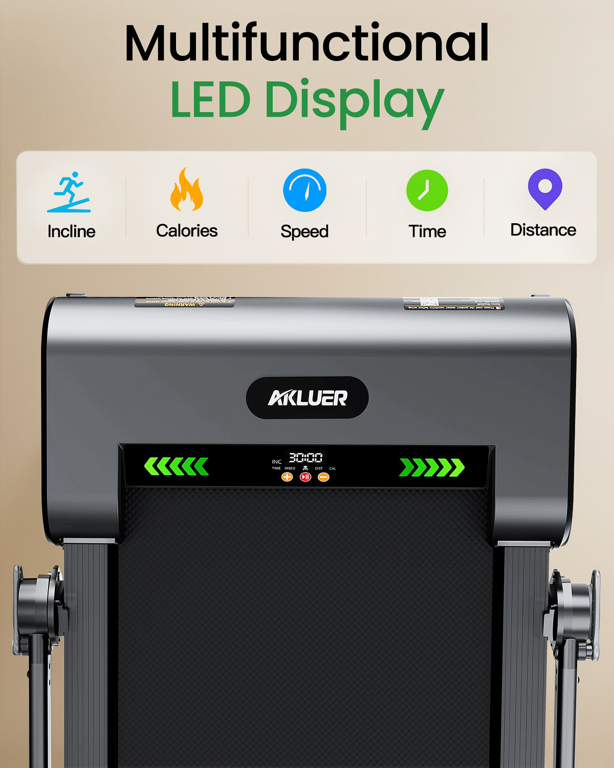 Akluer H1-B 13% Auto Incline Under Desk Treadmill