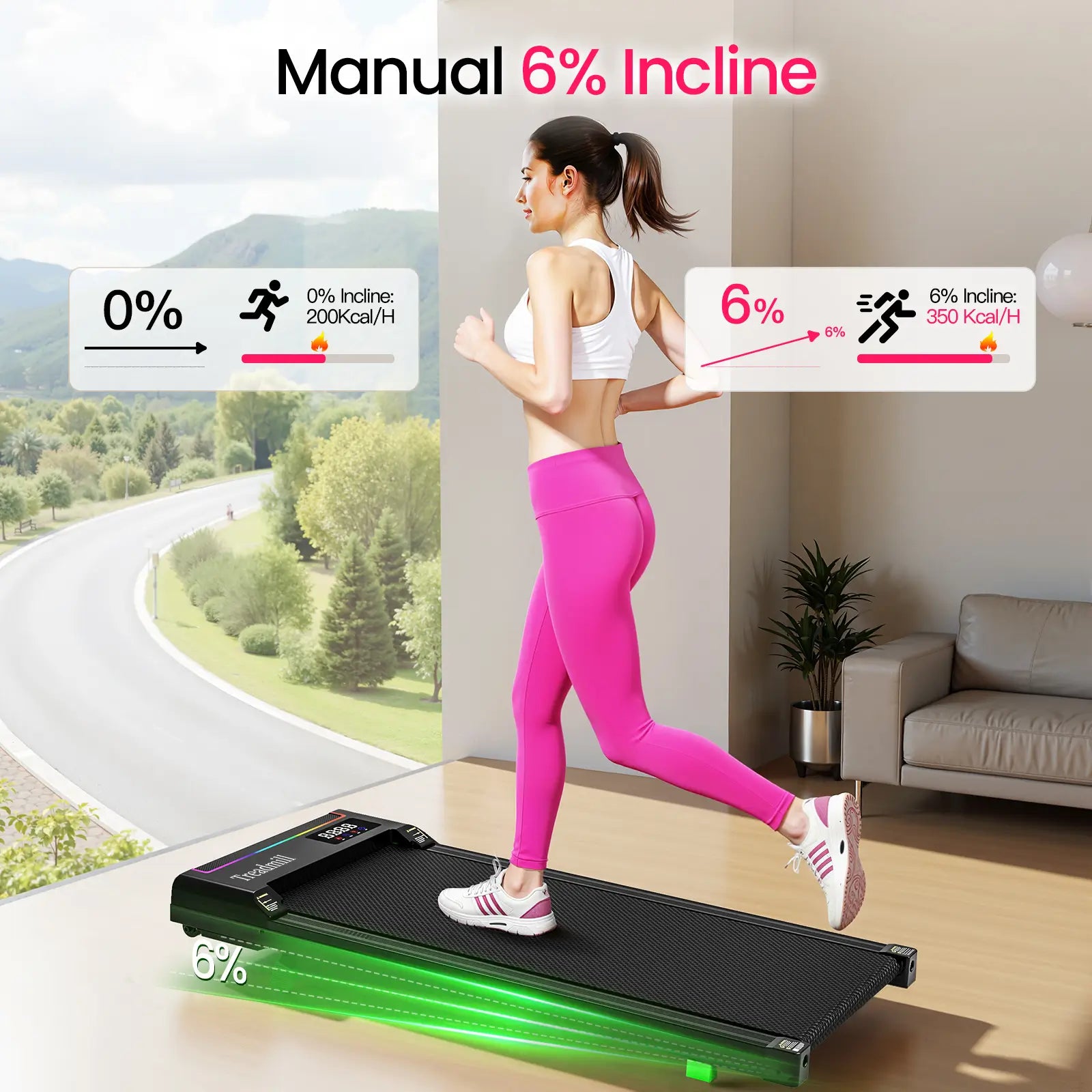 Akluer P03B Under Desk Walking pad Treadmill with Remote Control - 350 Lbs