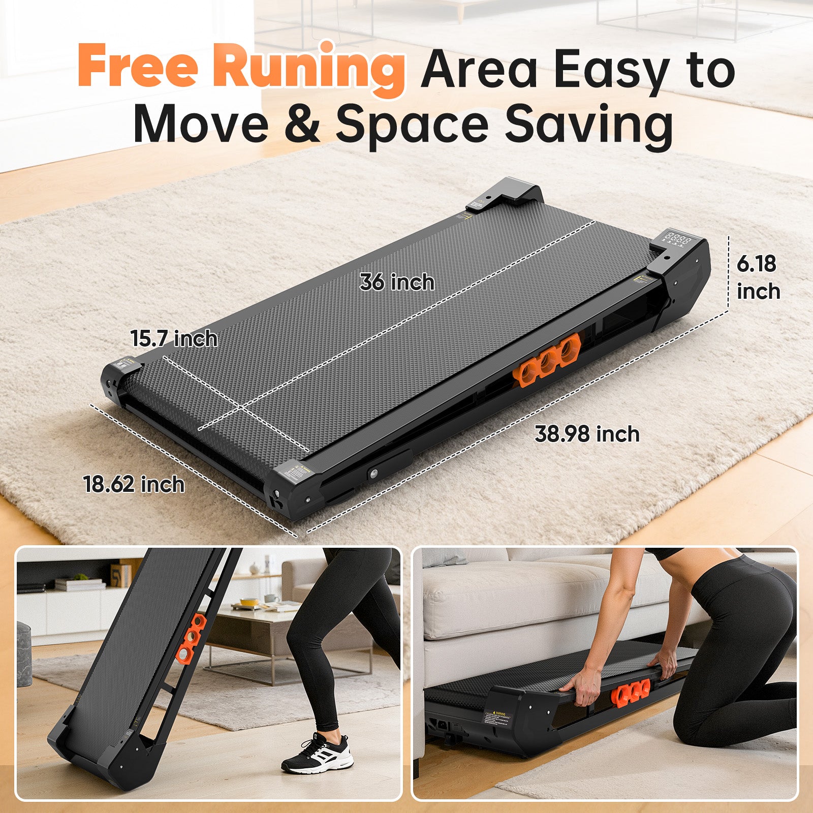 AKLUER TM025 2-in-1 Walking Pad with Vibration Plate
