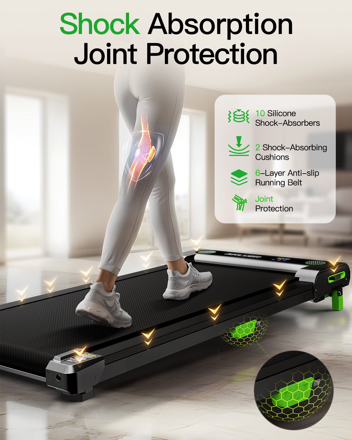 AKLUER 480L-A Under Desk Treadmill