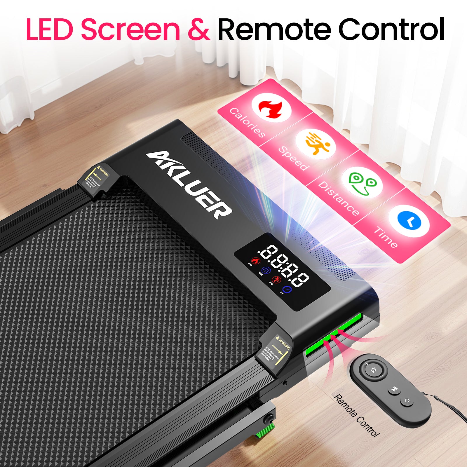 AKLUER H03 Foldable Treadmill with Handrail