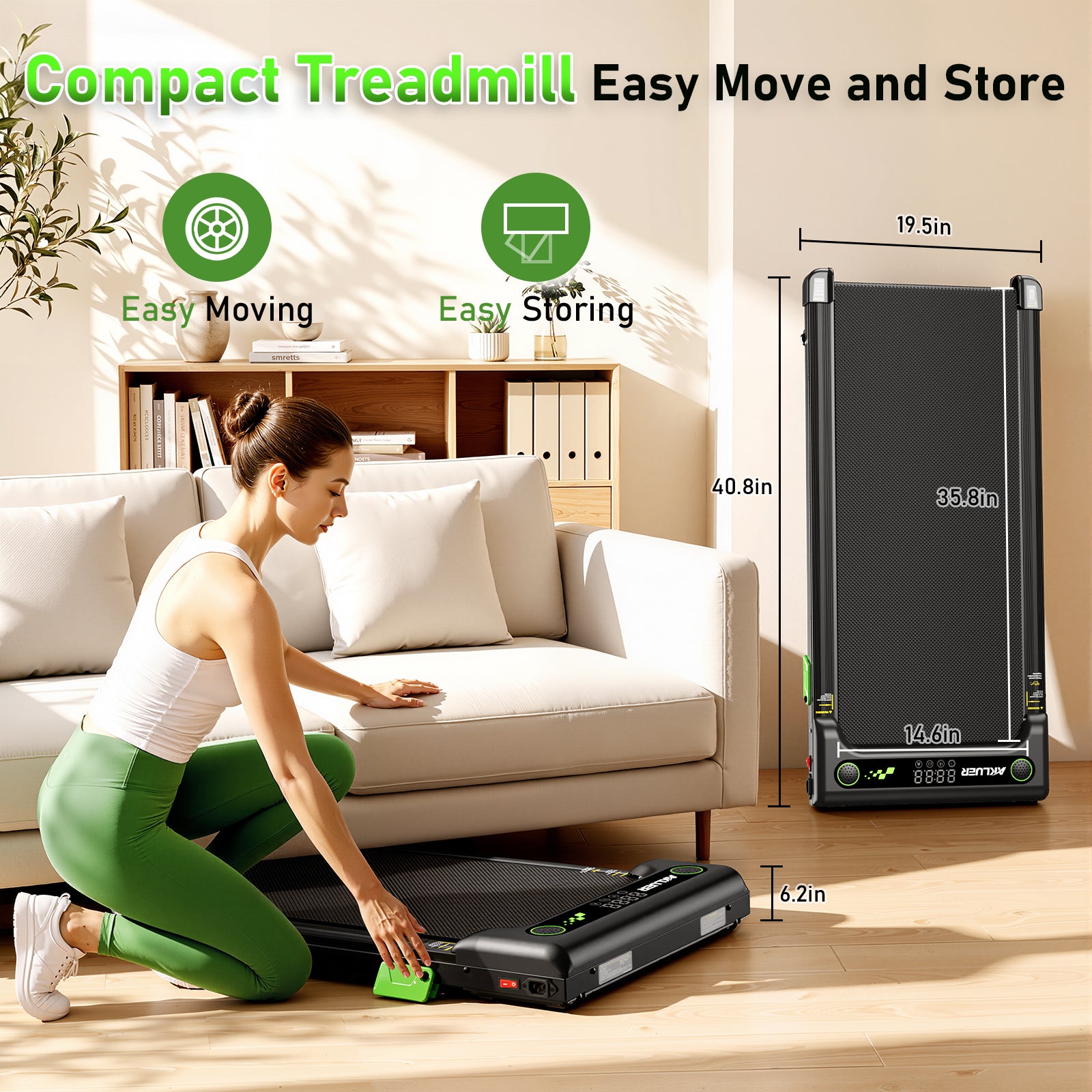 AKLUER Z1  9% Auto Incline Walking Pad Treadmill
