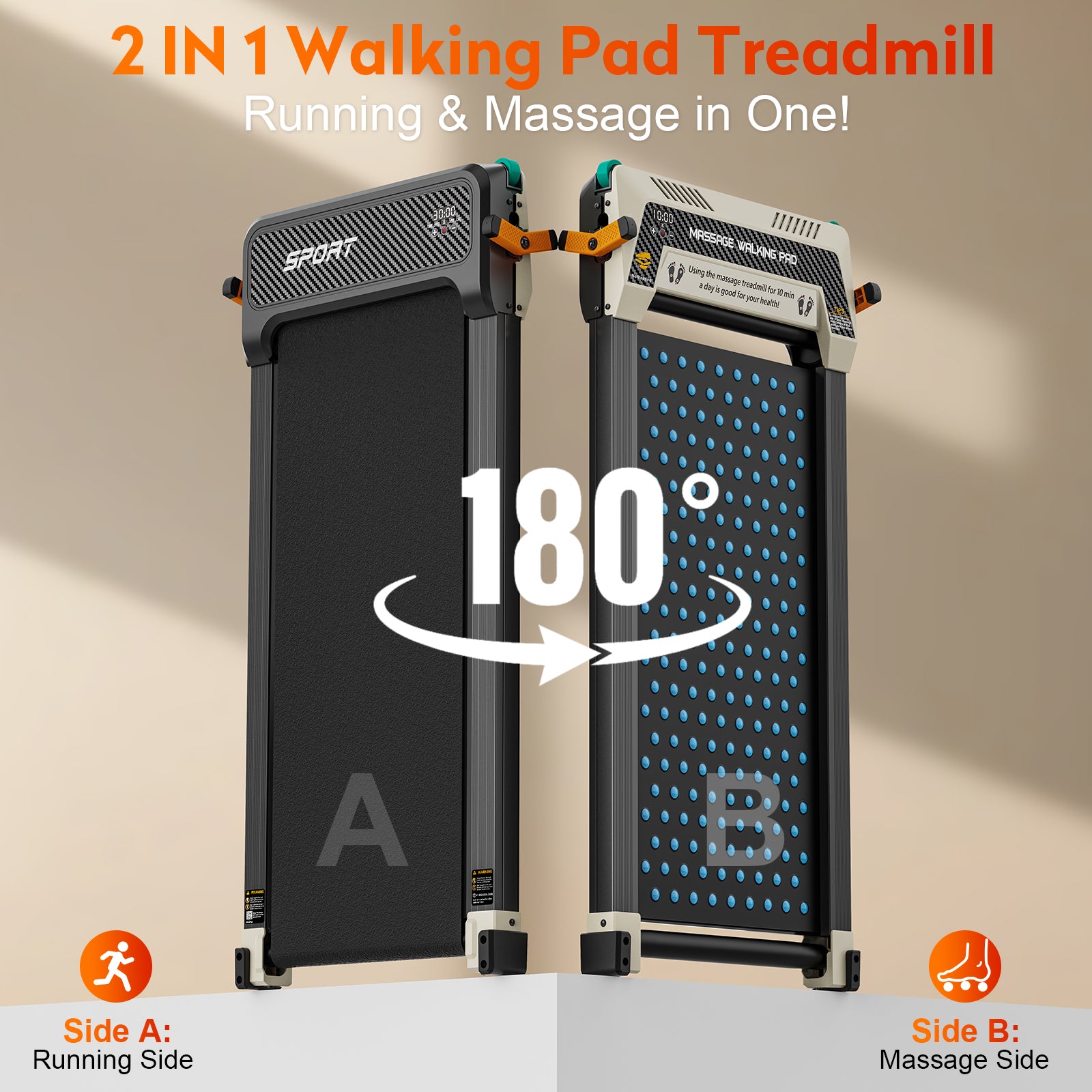 Akluer 520 Dual-Sided Under Desk Treadmill