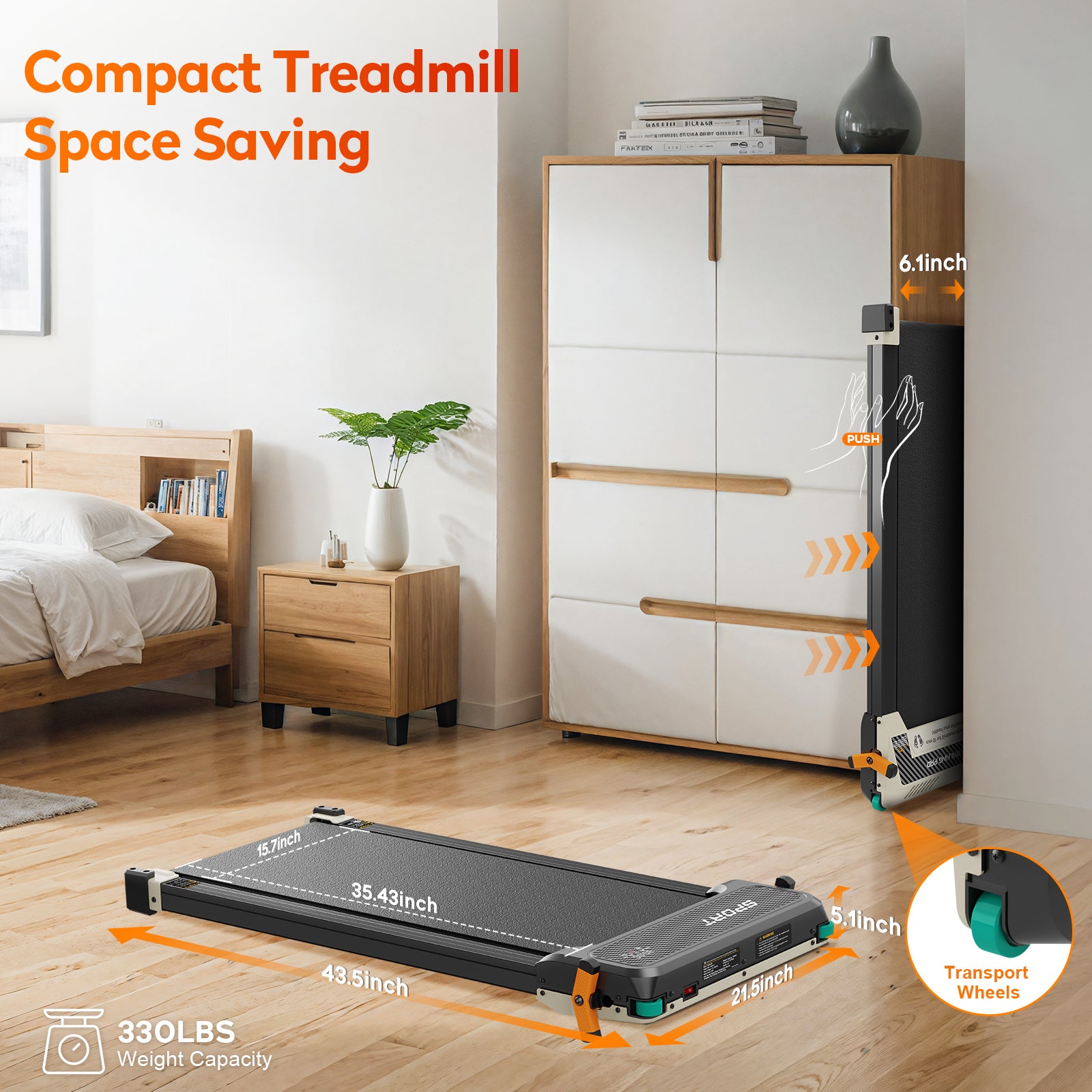 Akluer 520 Dual-Sided Under Desk Treadmill