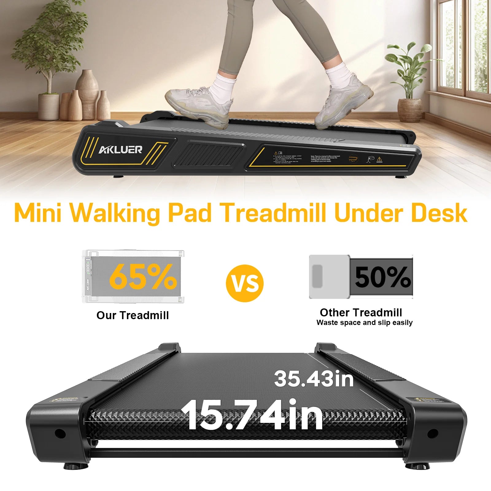 AKLUER F1 Under Desk Treadmill