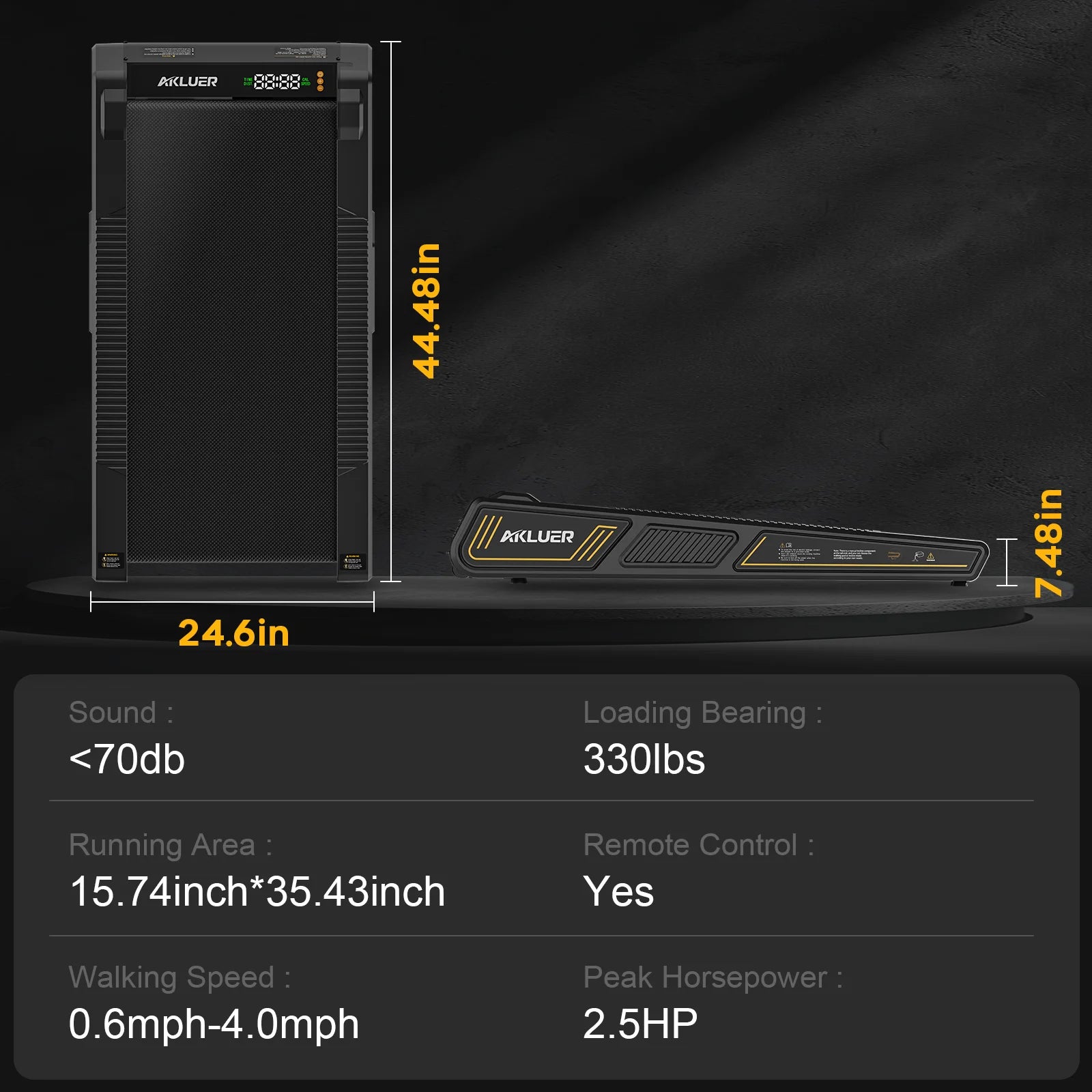 AKLUER F1 Under Desk Treadmill